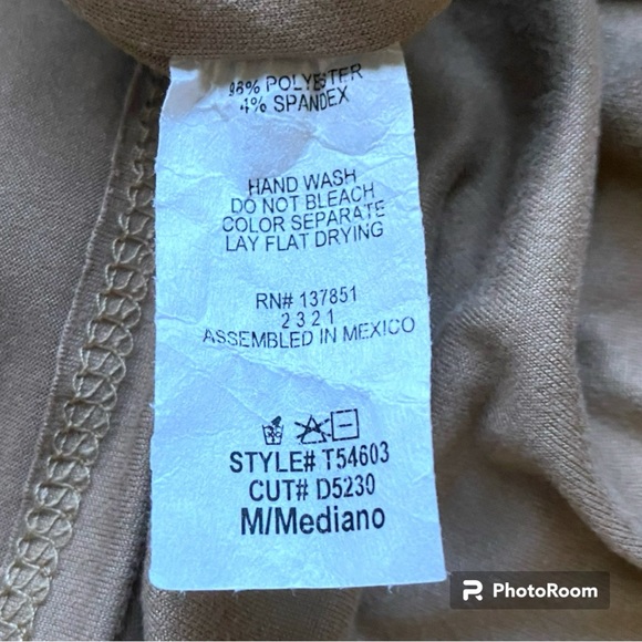 Gaze Tan Ruched Crop Tank Top Medium - Picture 4 of 7